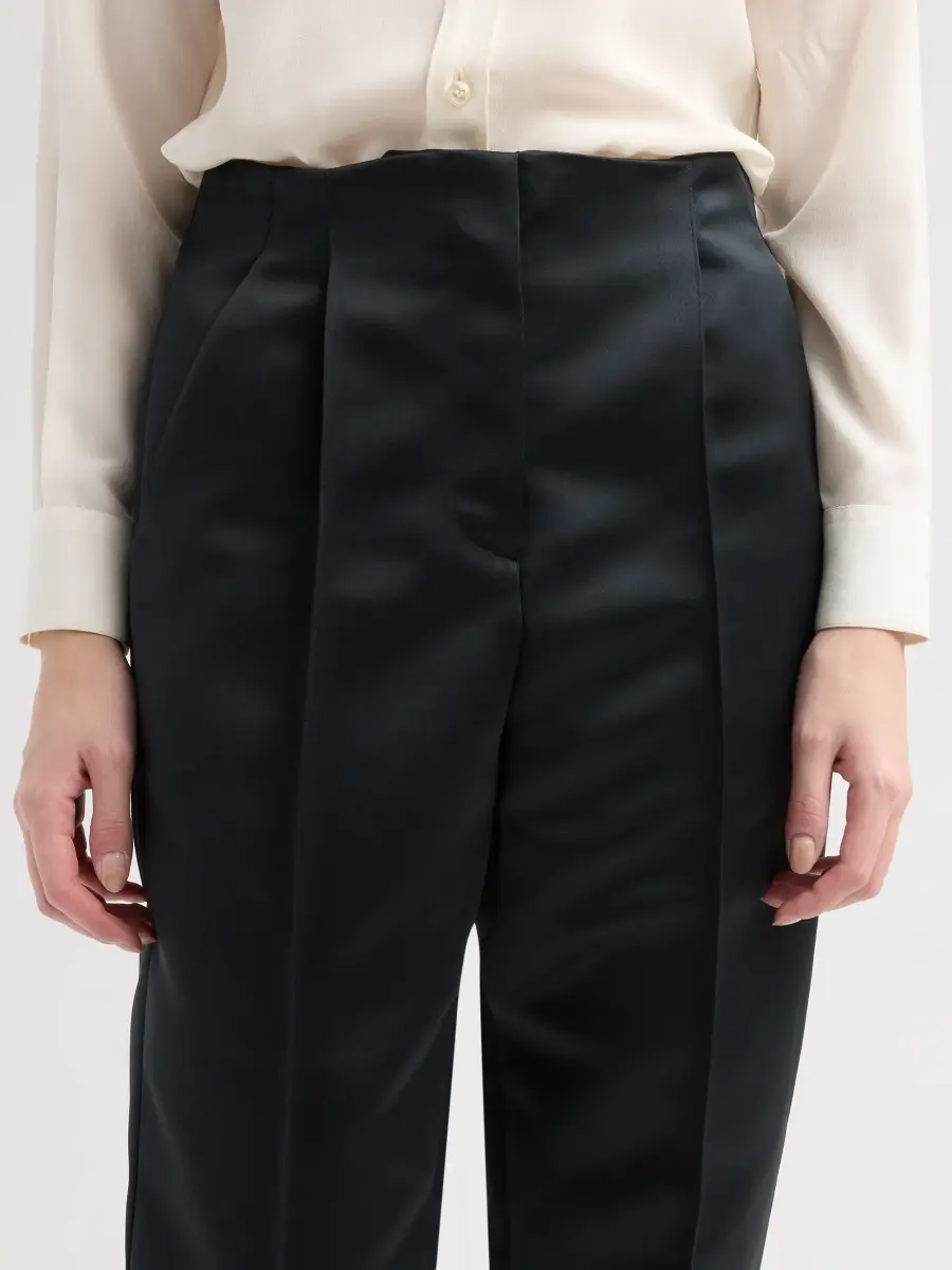 PRABAL GURUNG Women's Carrot Satin Straight-Leg Trousers | Thumbnail 5