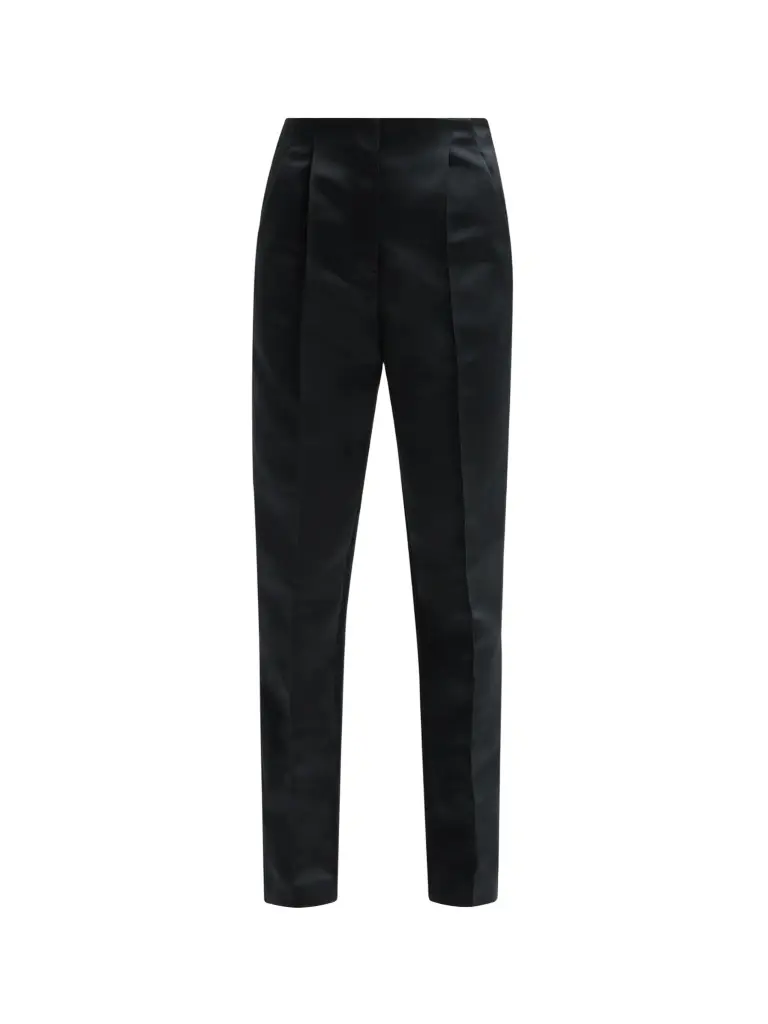 PRABAL GURUNG Women's Carrot Satin Straight-Leg Trousers