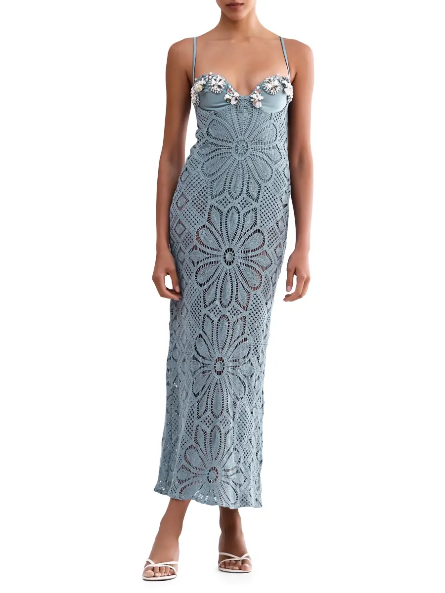 PatBo Women's Camila Coelho x Crochet Maxi Dress | Thumbnail 2 PatBo Women's Camila Coelho x Crochet Maxi Dress | Thumbnail 2