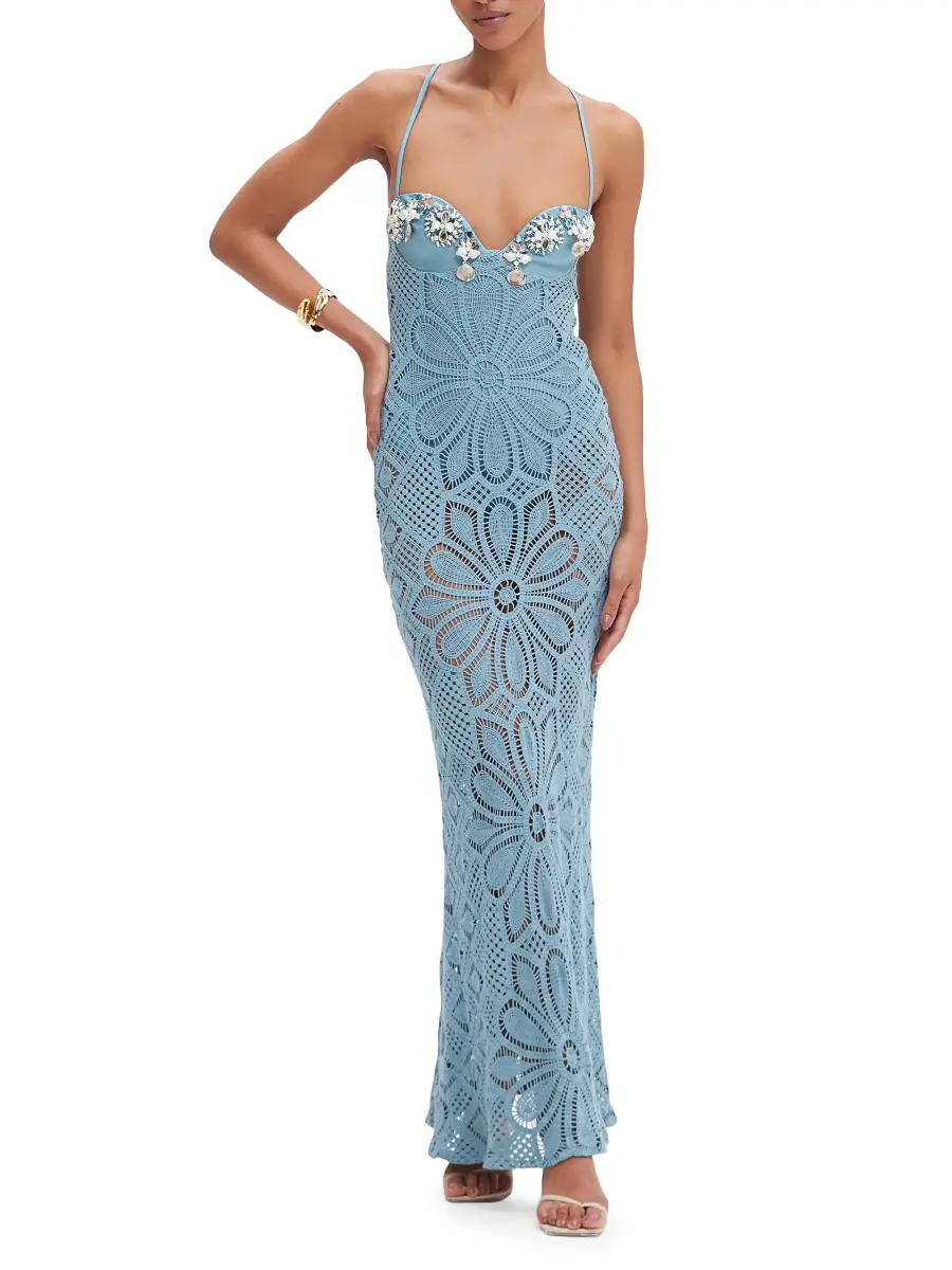 PatBo Women's Camila Coelho x Crochet Maxi Dress | Thumbnail 3 PatBo Women's Camila Coelho x Crochet Maxi Dress | Thumbnail 3