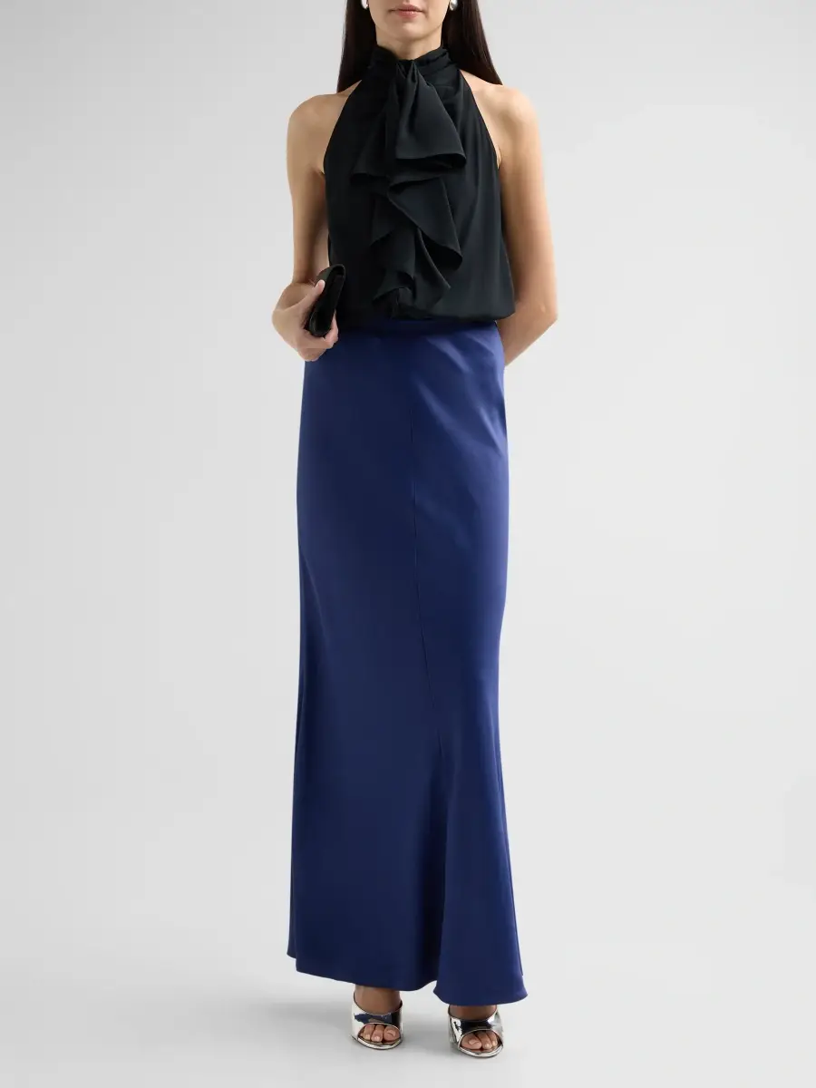 Alberta Ferretti Women's Enver Satin Maxi Slip Skirt | Thumbnail 2 Alberta Ferretti Women's Enver Satin Maxi Slip Skirt | Thumbnail 2