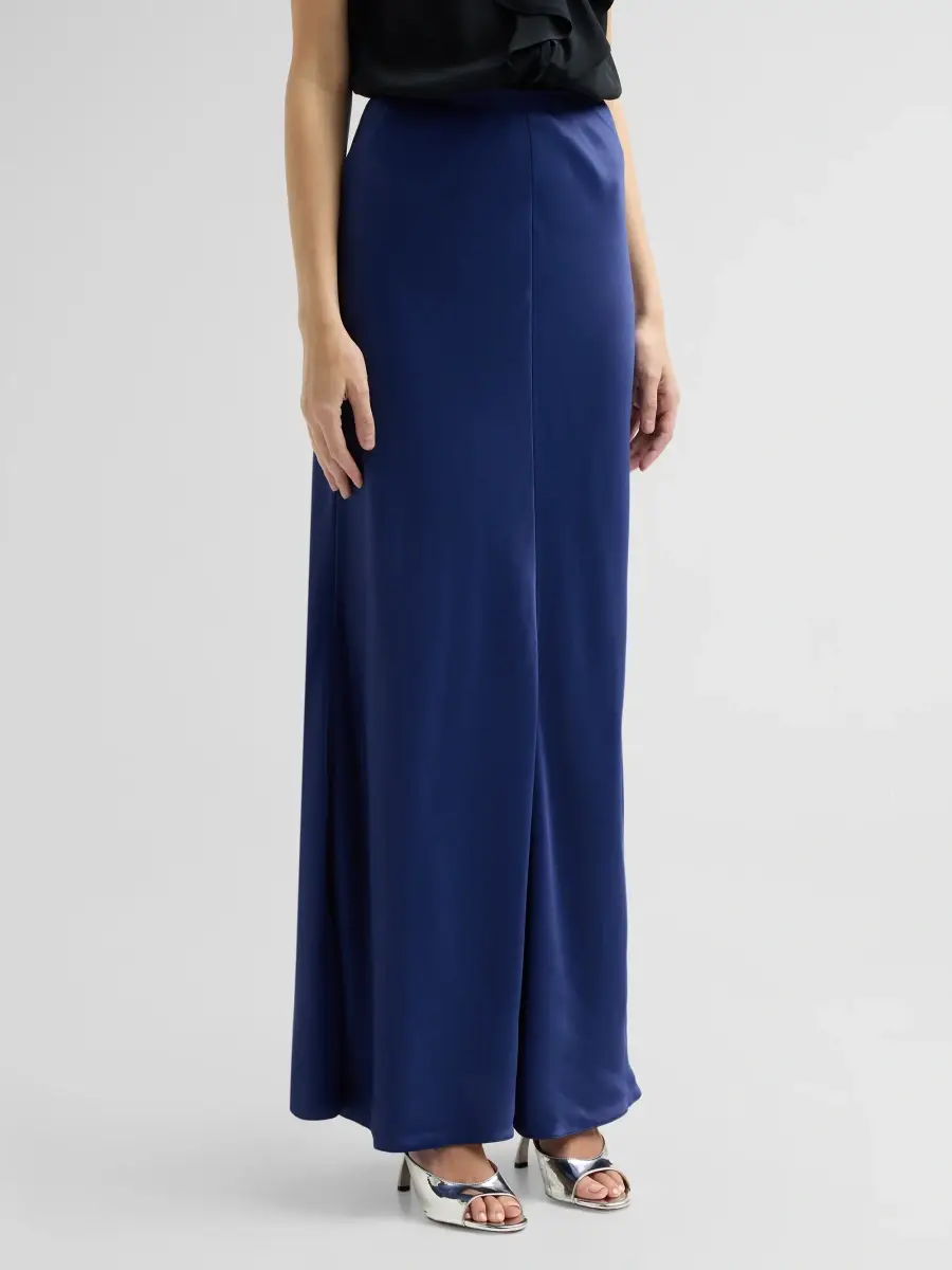 Alberta Ferretti Women's Enver Satin Maxi Slip Skirt | Thumbnail 4 Alberta Ferretti Women's Enver Satin Maxi Slip Skirt | Thumbnail 4