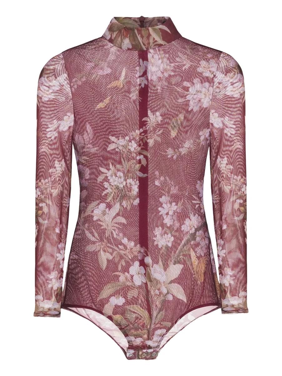 Women's Delicata Floral Mesh Bodysuit Women's Delicata Floral Mesh Bodysuit