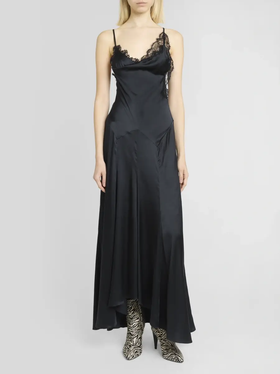 Isabel Marant Women's Aloise Lace Stretch-Silk Maxi Dress | Thumbnail 2 Isabel Marant Women's Aloise Lace Stretch-Silk Maxi Dress | Thumbnail 2