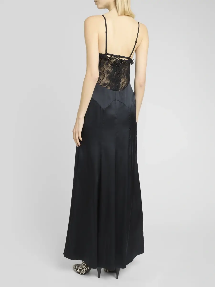 Isabel Marant Women's Aloise Lace Stretch-Silk Maxi Dress | Thumbnail 3 Isabel Marant Women's Aloise Lace Stretch-Silk Maxi Dress | Thumbnail 3