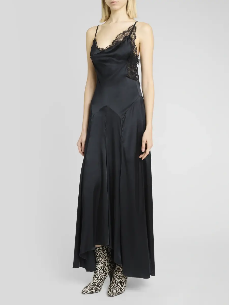 Isabel Marant Women's Aloise Lace Stretch-Silk Maxi Dress | Thumbnail 4 Isabel Marant Women's Aloise Lace Stretch-Silk Maxi Dress | Thumbnail 4