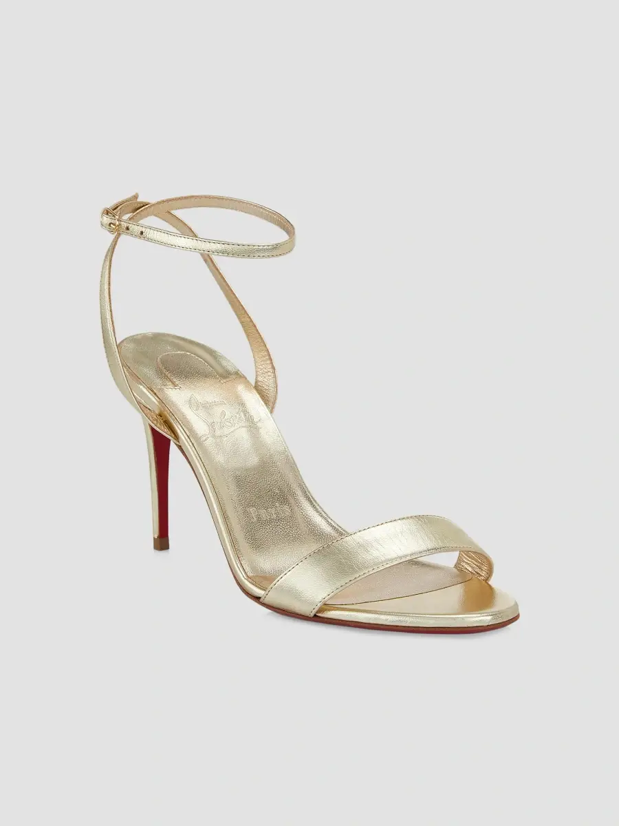 Christian Louboutin Women's Loubigirl 85MM Metallic Leather Sandals | Thumbnail 6 Christian Louboutin Women's Loubigirl 85MM Metallic Leather Sandals | Thumbnail 6