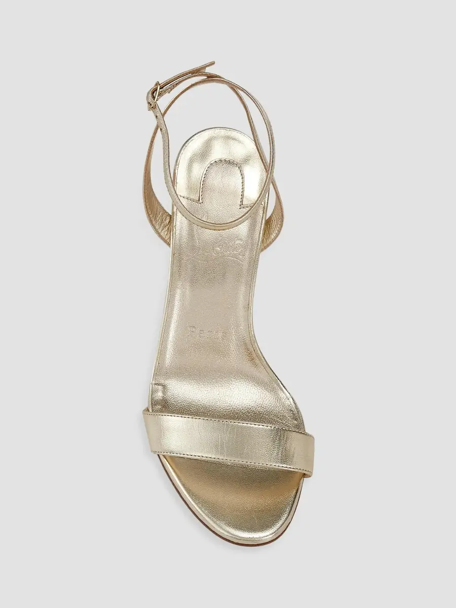 Christian Louboutin Women's Loubigirl 85MM Metallic Leather Sandals | Thumbnail 7 Christian Louboutin Women's Loubigirl 85MM Metallic Leather Sandals | Thumbnail 7