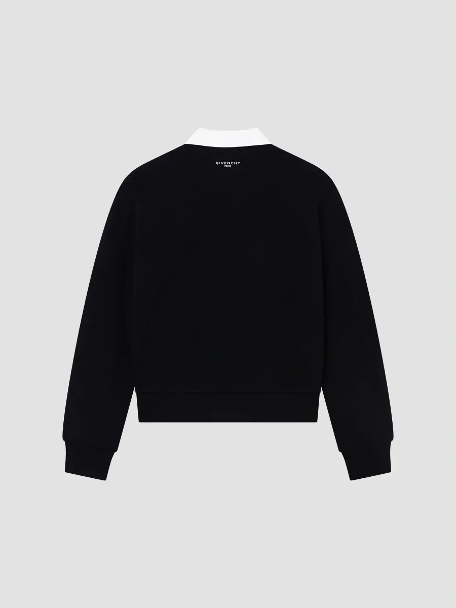 Givenchy Men's Couture Seam Polo Sweatshirt in Fleece - Black | Thumbnail 3 Givenchy Men's Couture Seam Polo Sweatshirt in Fleece - Black | Thumbnail 3