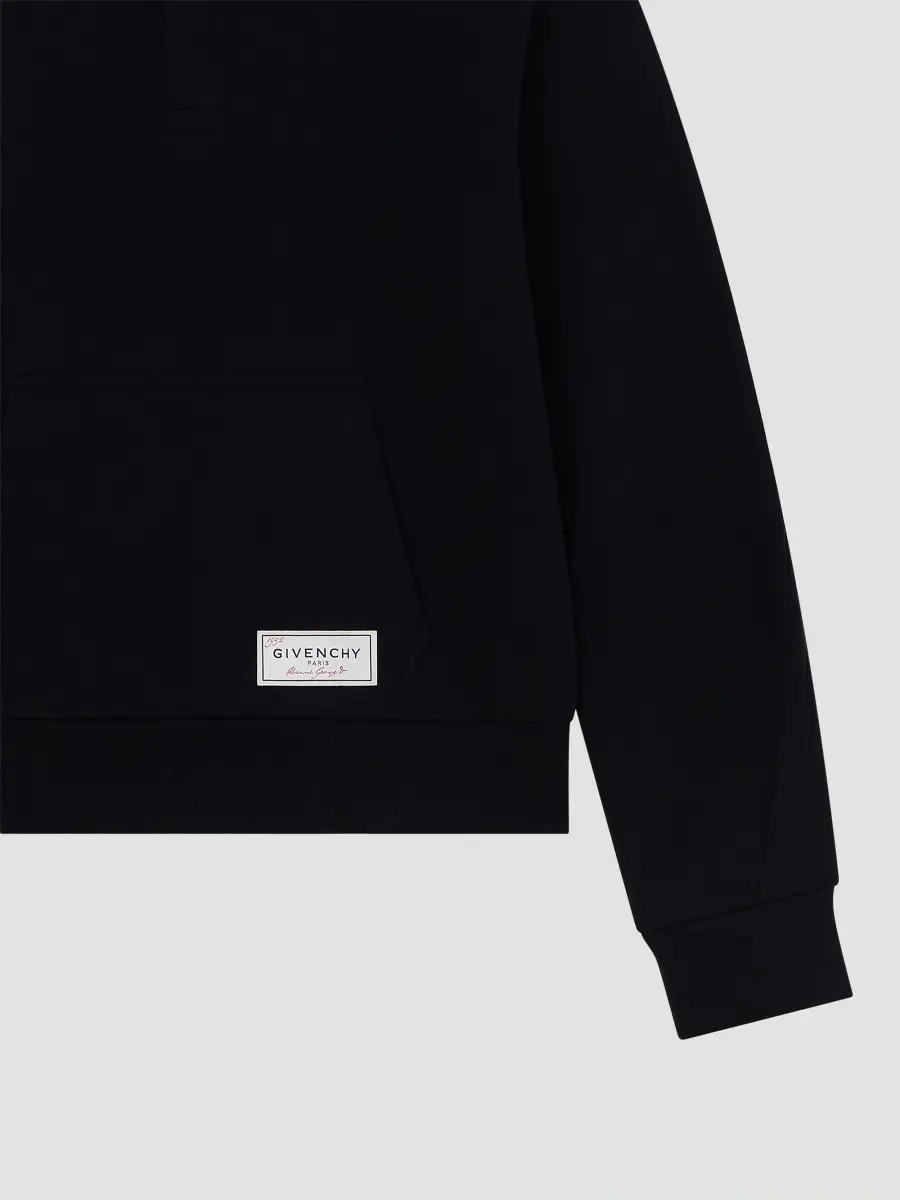 Givenchy Men's Couture Seam Polo Sweatshirt in Fleece - Black | Thumbnail 8 Givenchy Men's Couture Seam Polo Sweatshirt in Fleece - Black | Thumbnail 8