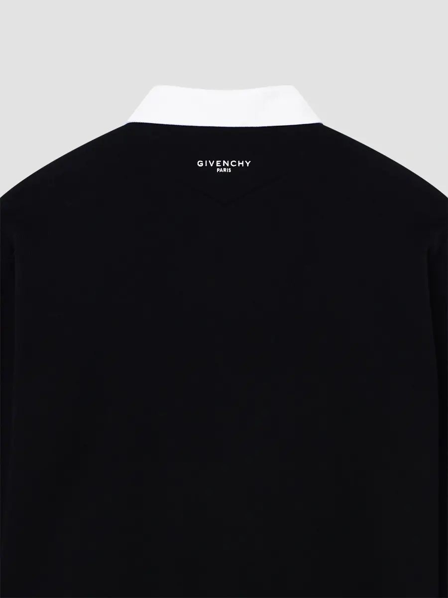 Givenchy Men's Couture Seam Polo Sweatshirt in Fleece - Black | Thumbnail 9 Givenchy Men's Couture Seam Polo Sweatshirt in Fleece - Black | Thumbnail 9
