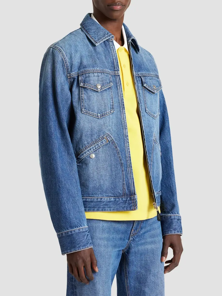 Givenchy Men's Zipped Jacket in Denim - Dark Blue | Thumbnail 5 Givenchy Men's Zipped Jacket in Denim - Dark Blue | Thumbnail 5