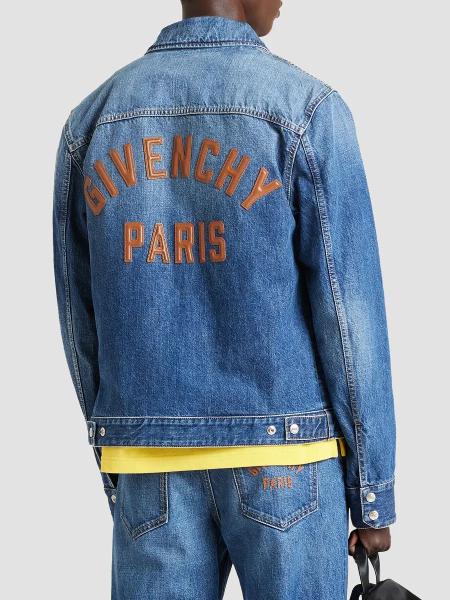 Givenchy Men's Zipped Jacket in Denim - Dark Blue | Thumbnail 6 Givenchy Men's Zipped Jacket in Denim - Dark Blue | Thumbnail 6