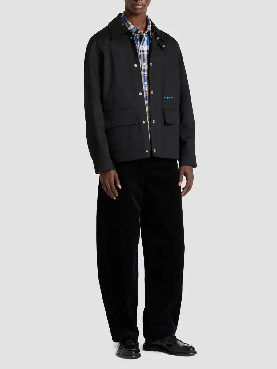 Givenchy Men's Field Jacket in Cotton with a Checked Lining | Thumbnail 2