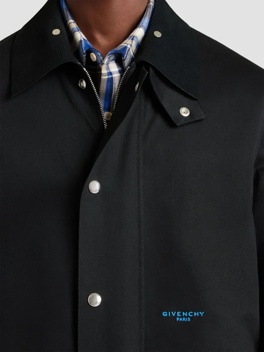 Givenchy Men's Field Jacket in Cotton with a Checked Lining | Thumbnail 6