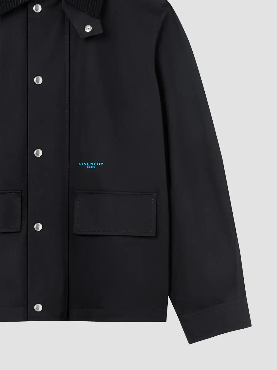 Givenchy Men's Field Jacket in Cotton with a Checked Lining | Thumbnail 7