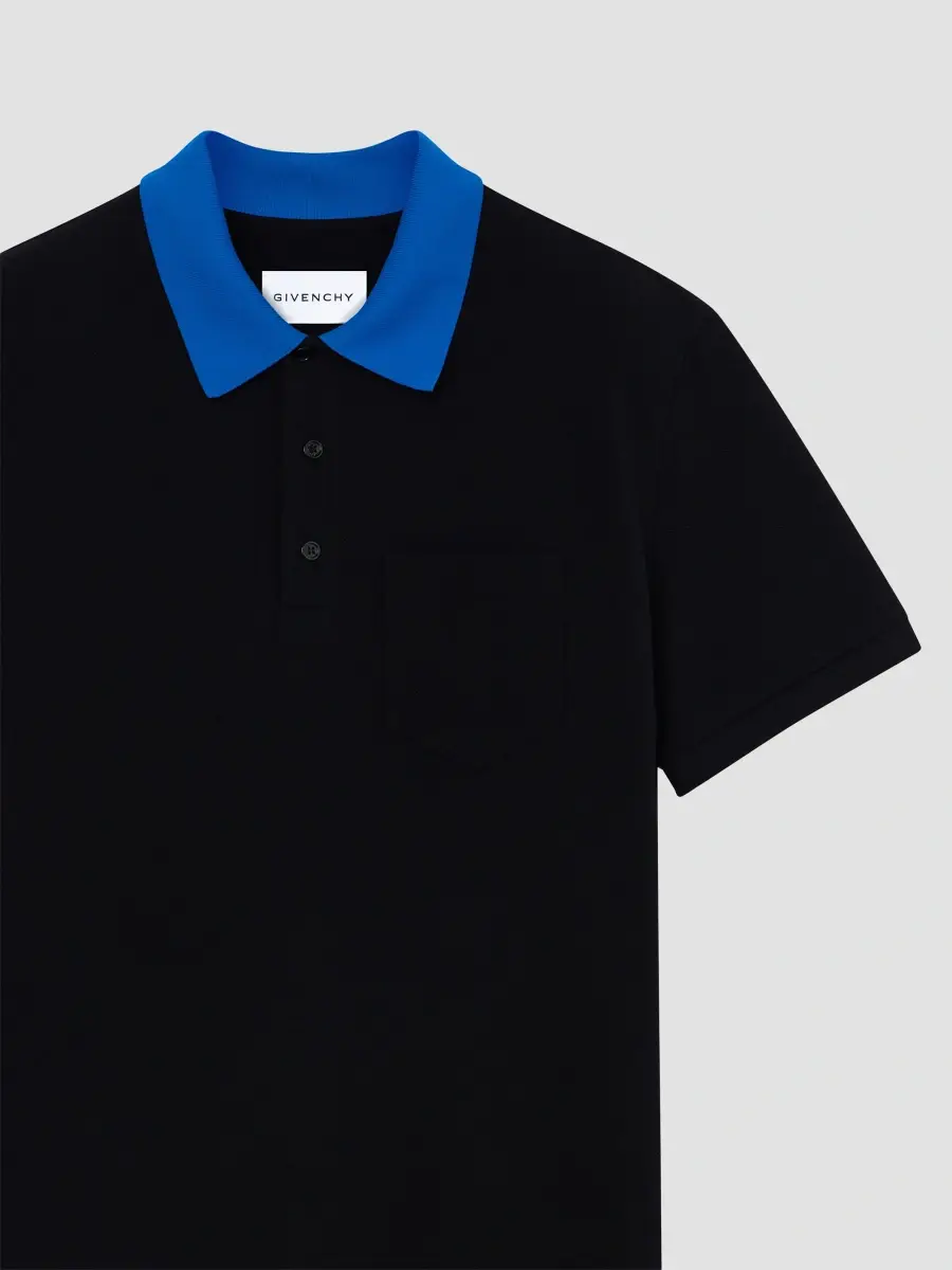 Givenchy Men's Polo in Cotton with Embroidery - Black | Thumbnail 3