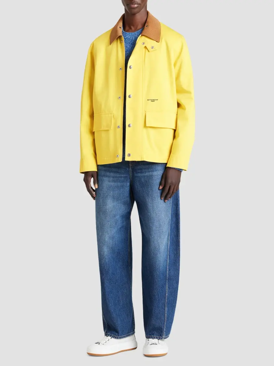 Givenchy Men's Field Jacket in Cotton with a Checked Lining | Thumbnail 2