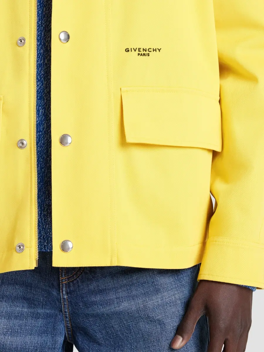 Givenchy Men's Field Jacket in Cotton with a Checked Lining | Thumbnail 6