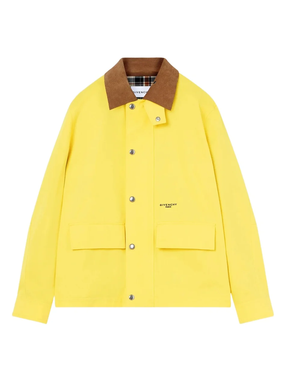 Givenchy Men's Field Jacket in Cotton with a Checked Lining