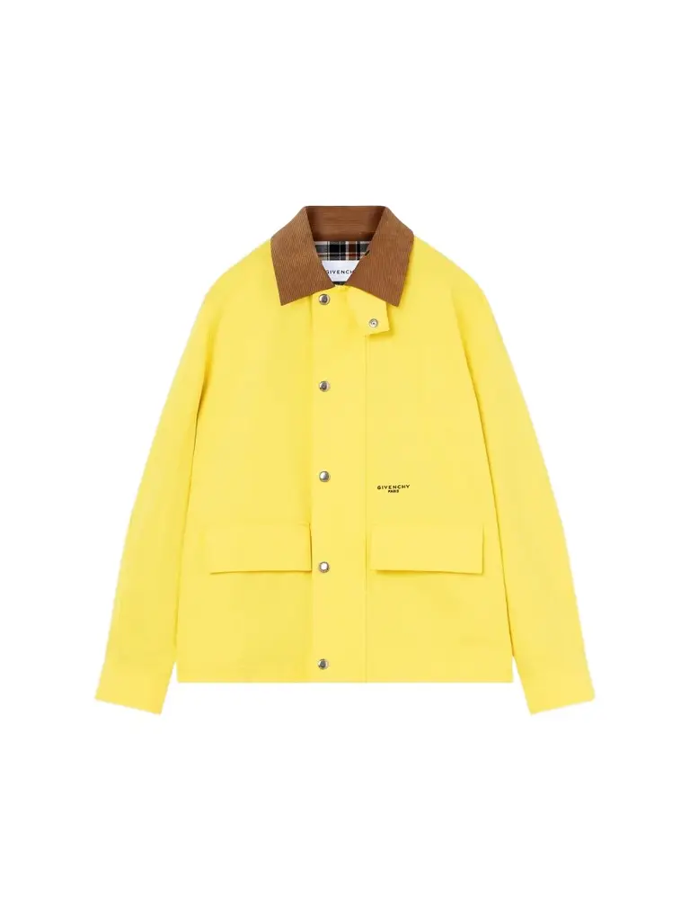 Givenchy Men's Field Jacket in Cotton with a Checked Lining