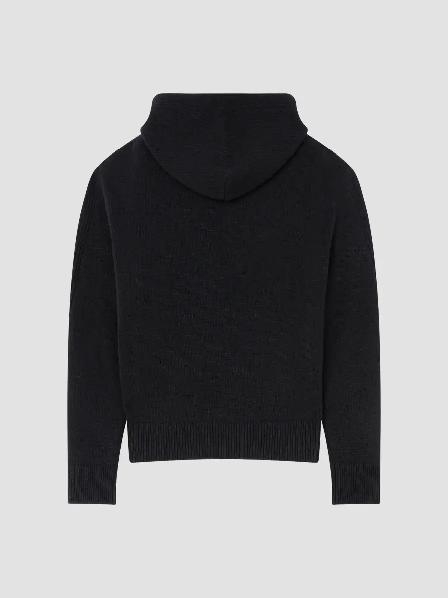 Givenchy Men's Couture Seam Hoodie in Wool and Cashmere - Black | Thumbnail 3 Givenchy Men's Couture Seam Hoodie in Wool and Cashmere - Black | Thumbnail 3