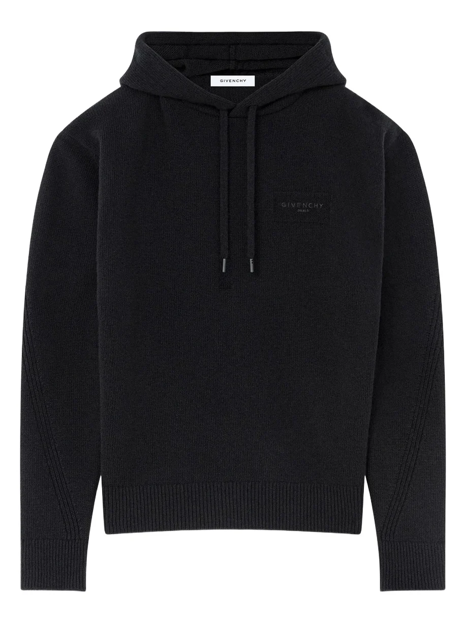 Givenchy Men's Couture Seam Hoodie in Wool and Cashmere - Black