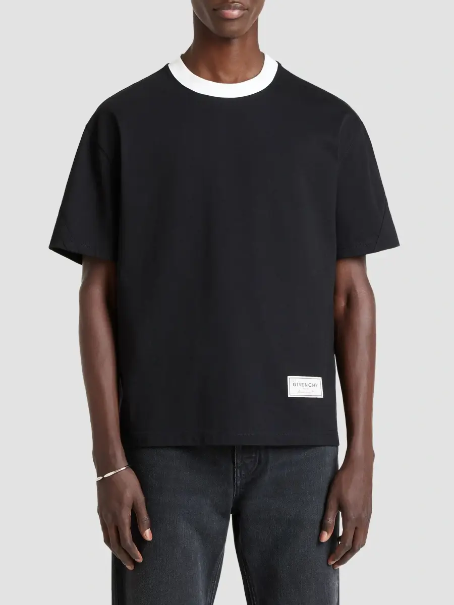 Givenchy Men's Couture Seam T-Shirt in Cotton - Black | Thumbnail 4 Givenchy Men's Couture Seam T-Shirt in Cotton - Black | Thumbnail 4