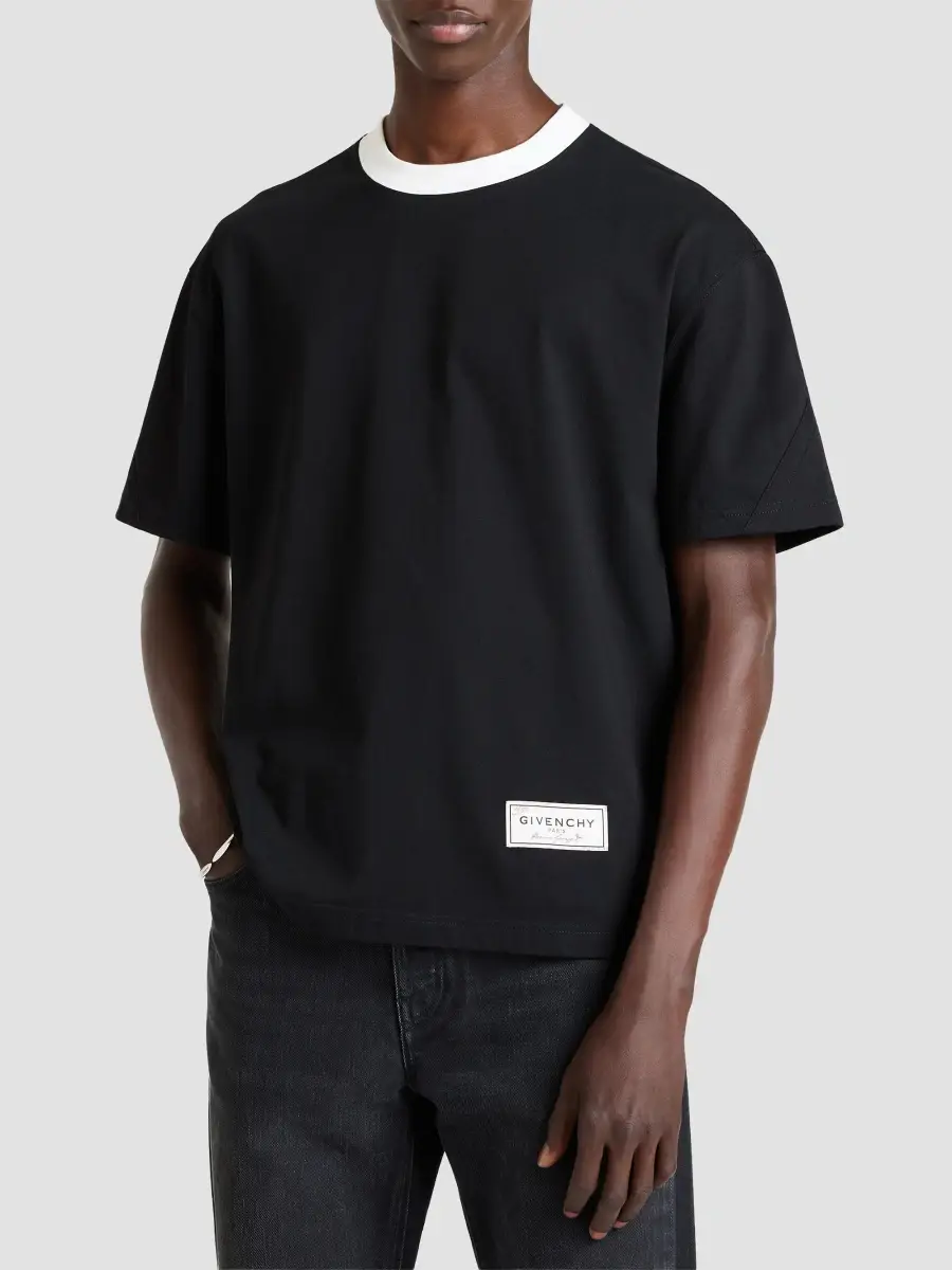 Givenchy Men's Couture Seam T-Shirt in Cotton - Black | Thumbnail 5 Givenchy Men's Couture Seam T-Shirt in Cotton - Black | Thumbnail 5
