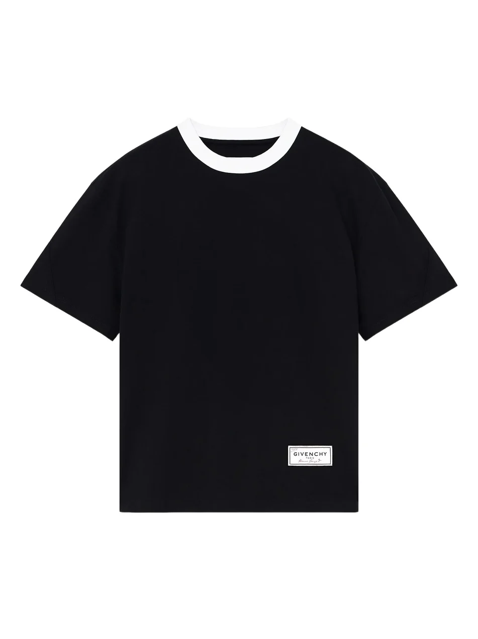 Men's Couture Seam T-Shirt in Cotton - Black Men's Couture Seam T-Shirt in Cotton - Black