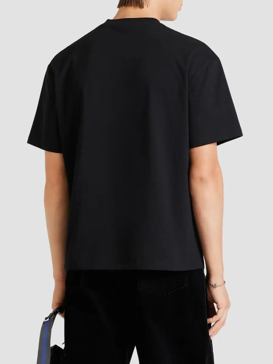 Givenchy Men's Boxy-Fit T-Shirt in Cotton with Print - Black | Thumbnail 4