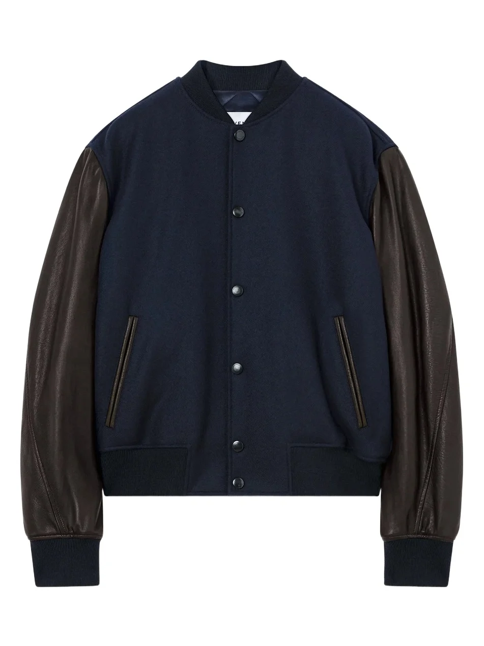 Men's Couture Seam Mix Material Blouson Jacket Men's Couture Seam Mix Material Blouson Jacket