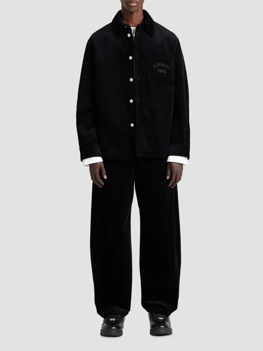 Givenchy Men's Couture Seam Overshirt in Corduroy - Black | Thumbnail 2 Givenchy Men's Couture Seam Overshirt in Corduroy - Black | Thumbnail 2