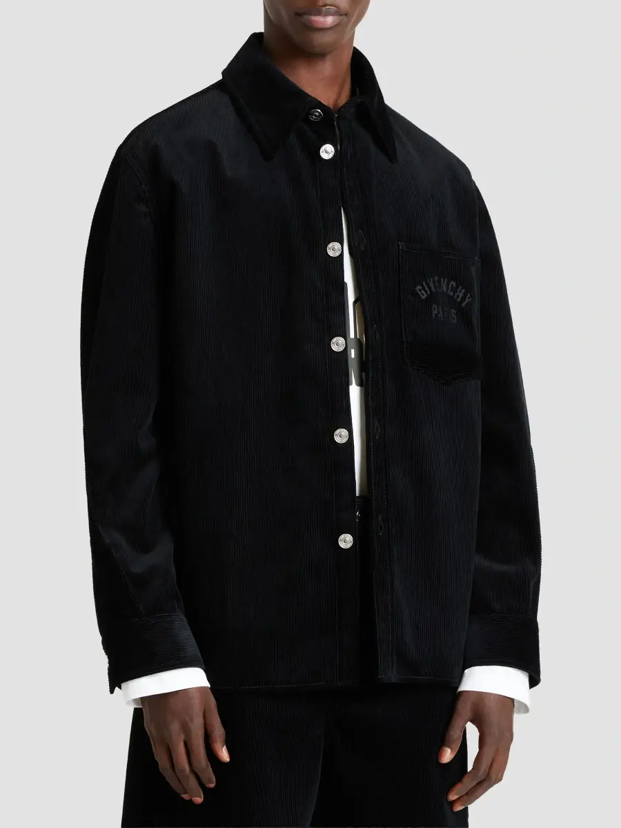 Givenchy Men's Couture Seam Overshirt in Corduroy - Black | Thumbnail 5 Givenchy Men's Couture Seam Overshirt in Corduroy - Black | Thumbnail 5