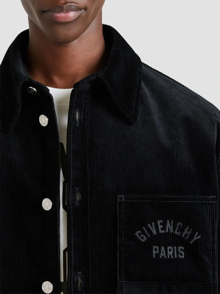 Givenchy Men's Couture Seam Overshirt in Corduroy - Black | Thumbnail 6 Givenchy Men's Couture Seam Overshirt in Corduroy - Black | Thumbnail 6