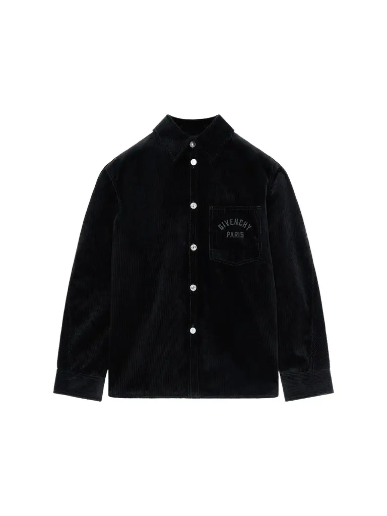 Givenchy Men's Couture Seam Overshirt in Corduroy - Black