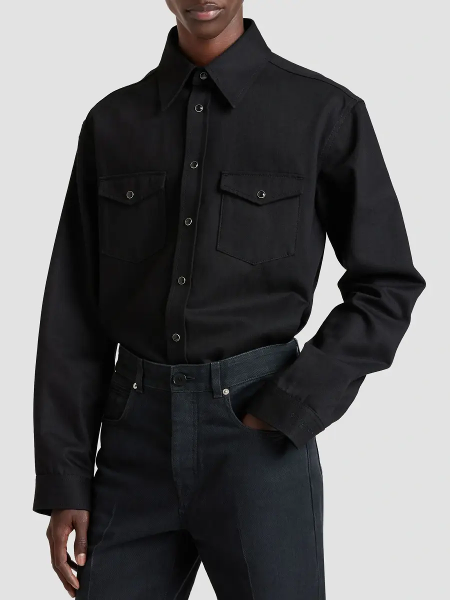 Givenchy Men's Western Shirt in Denim - Black | Thumbnail 4 Givenchy Men's Western Shirt in Denim - Black | Thumbnail 4