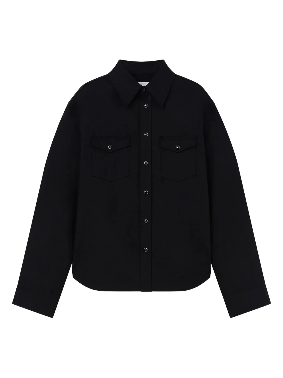 Givenchy Men's Western Shirt in Denim - Black