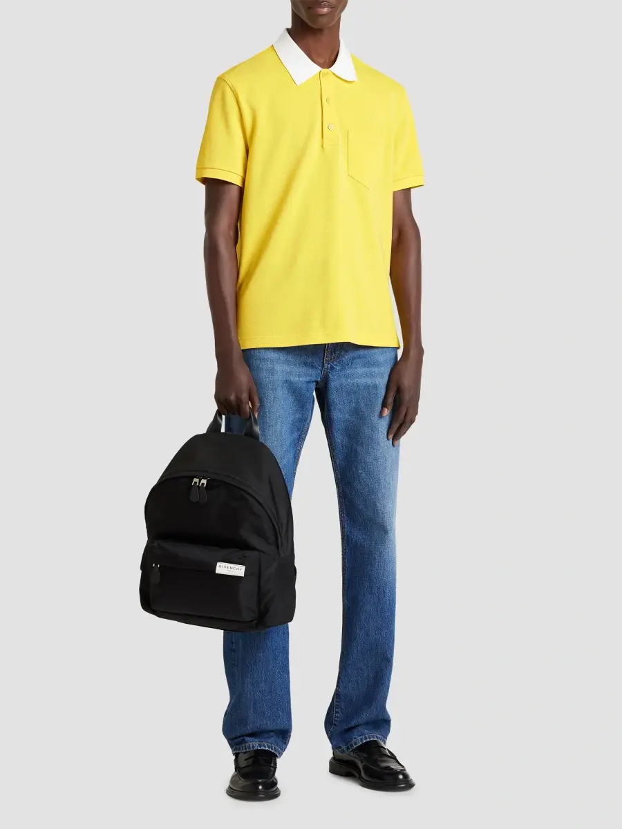 Givenchy Men's Polo in Cotton with Embroidery - Yellow | Thumbnail 2