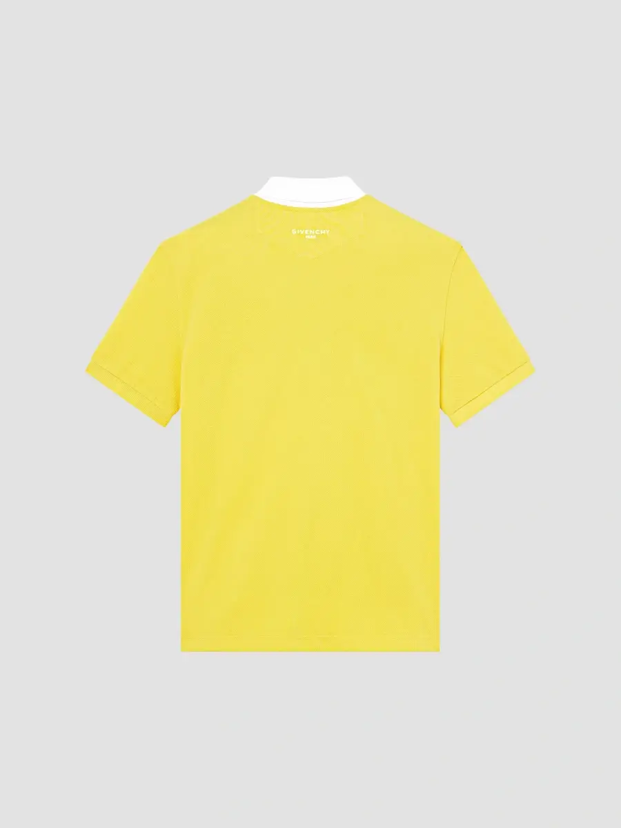 Givenchy Men's Polo in Cotton with Embroidery - Yellow | Thumbnail 3