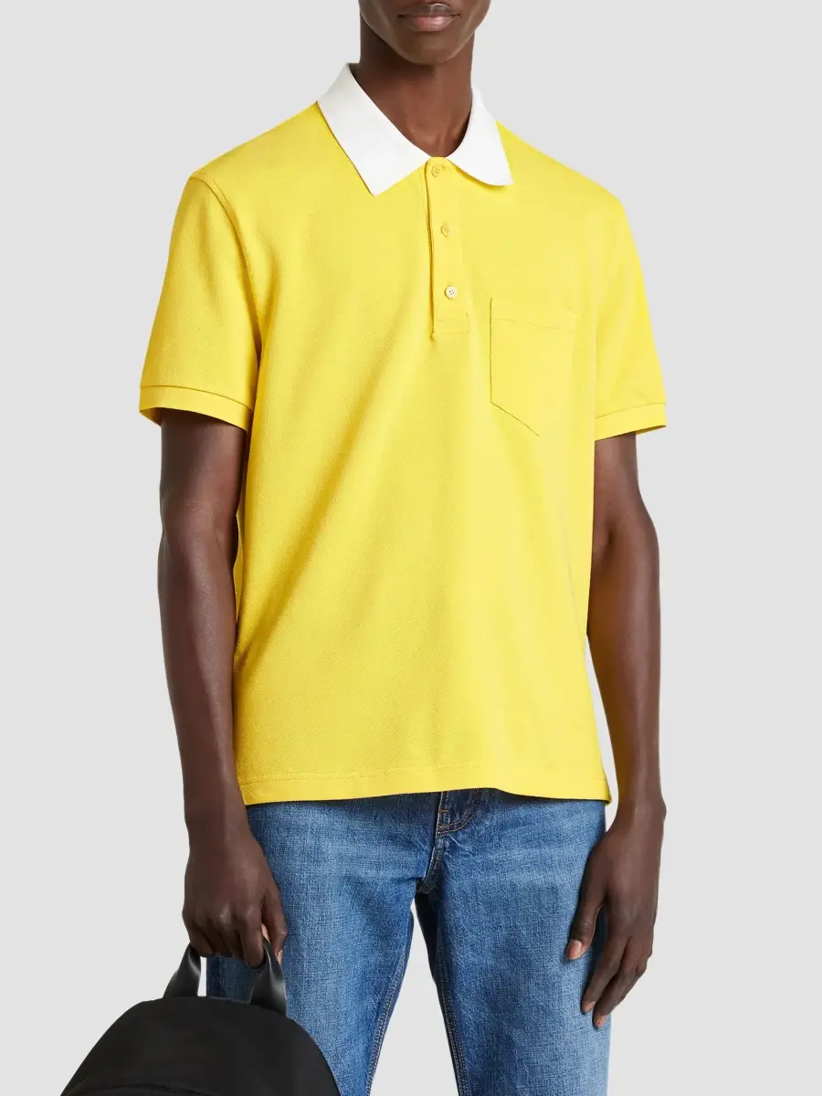 Givenchy Men's Polo in Cotton with Embroidery - Yellow | Thumbnail 4