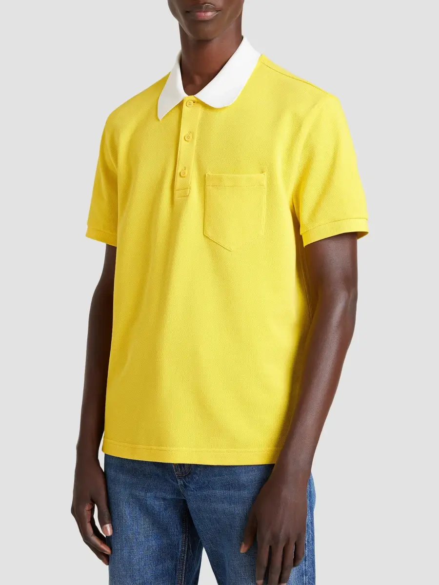 Givenchy Men's Polo in Cotton with Embroidery - Yellow | Thumbnail 5