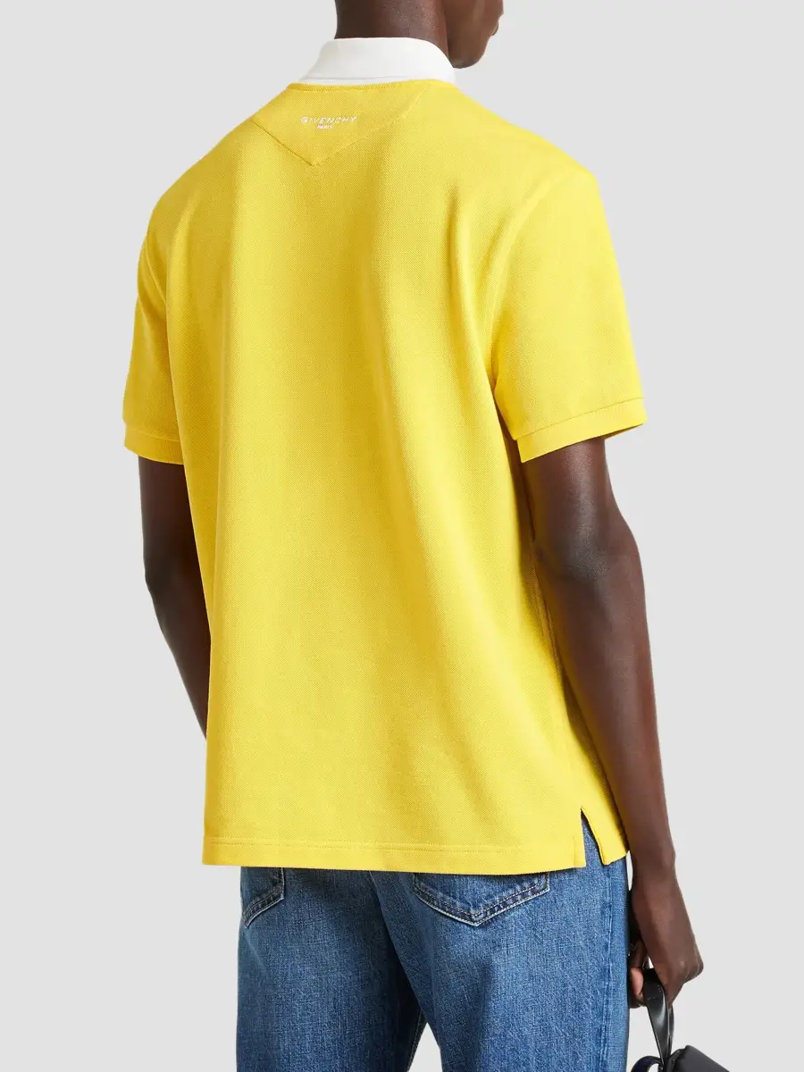 Givenchy Men's Polo in Cotton with Embroidery - Yellow | Thumbnail 6