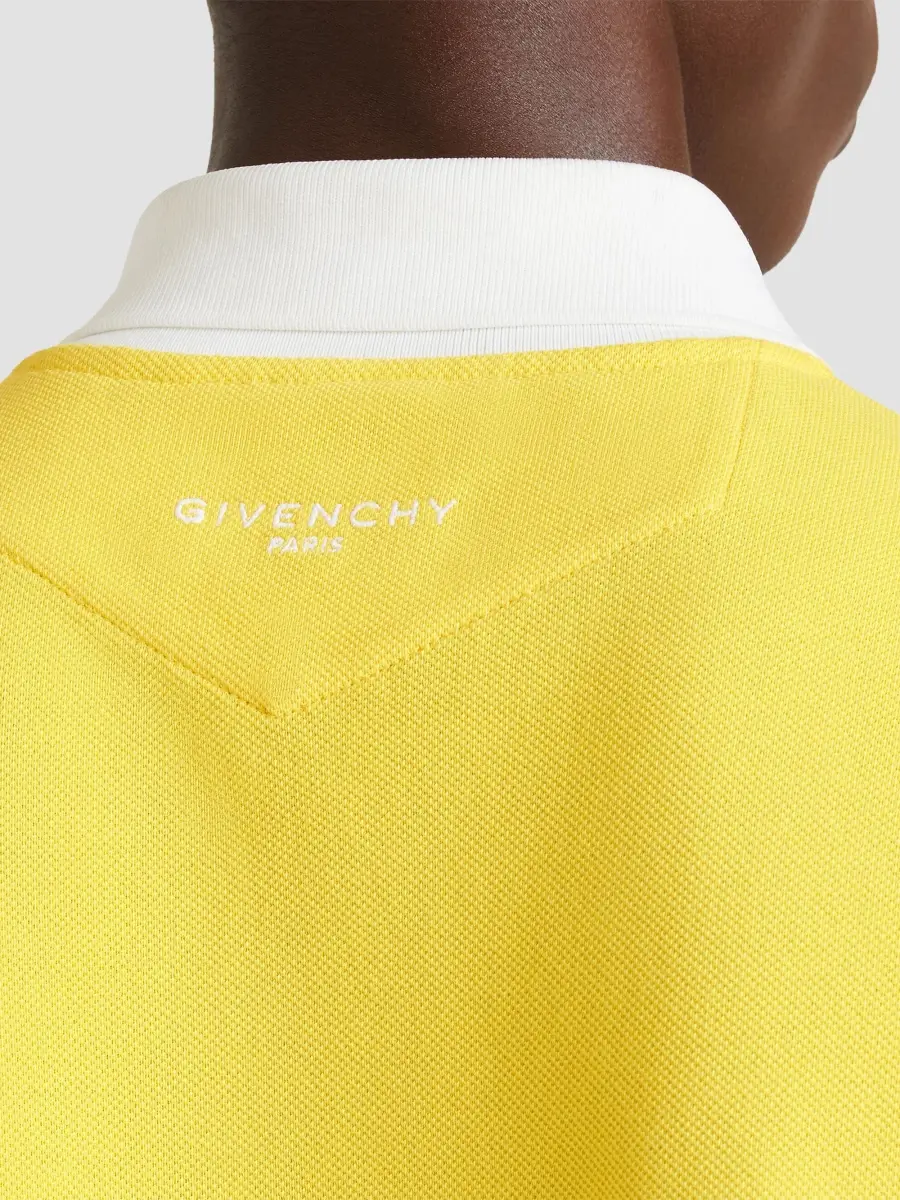 Givenchy Men's Polo in Cotton with Embroidery - Yellow | Thumbnail 7