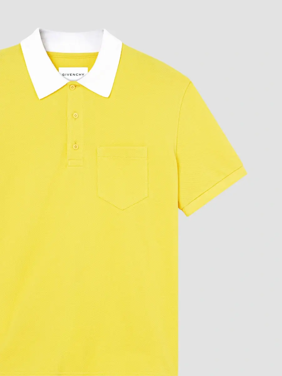 Givenchy Men's Polo in Cotton with Embroidery - Yellow | Thumbnail 8