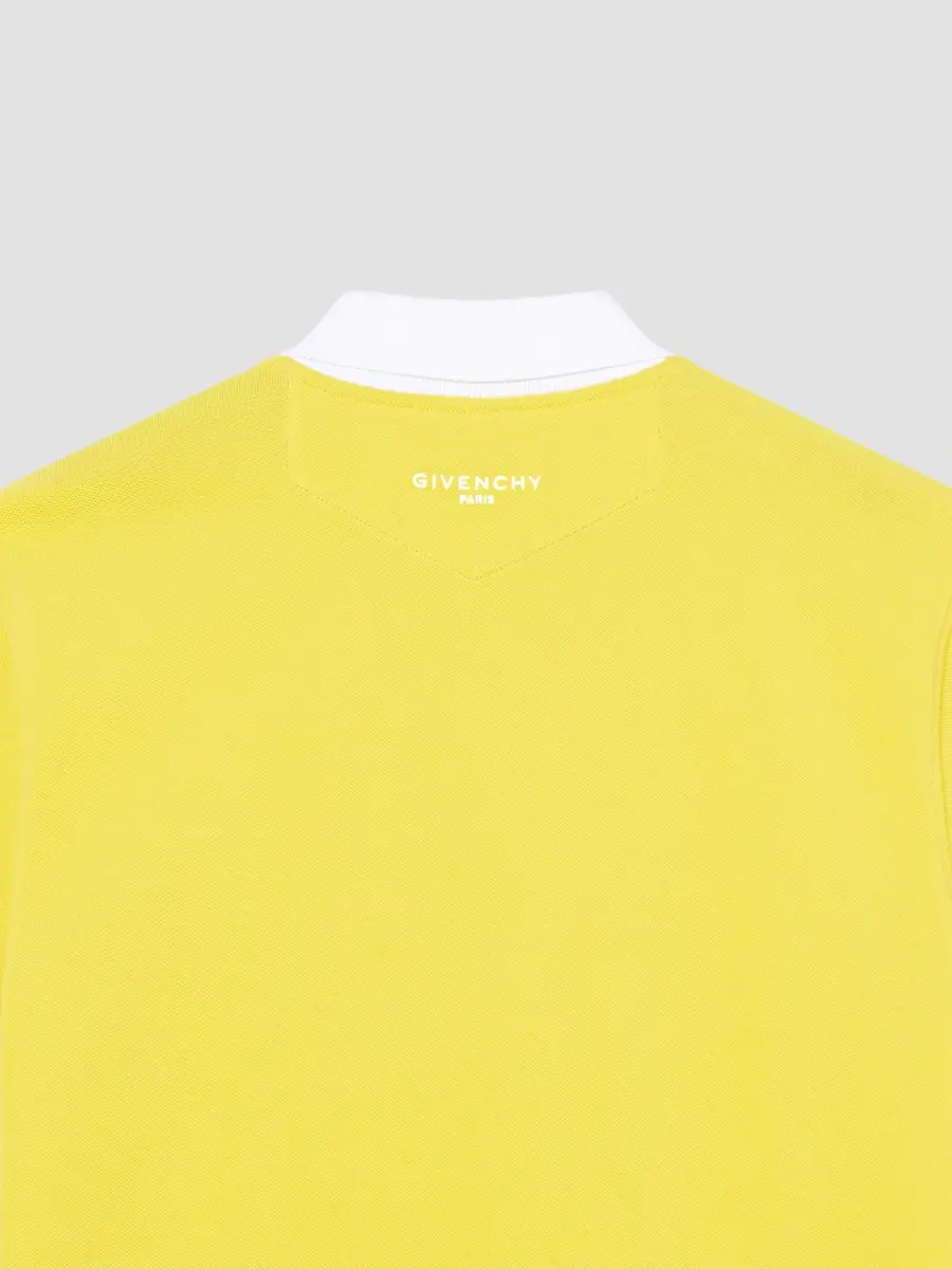 Givenchy Men's Polo in Cotton with Embroidery - Yellow | Thumbnail 9