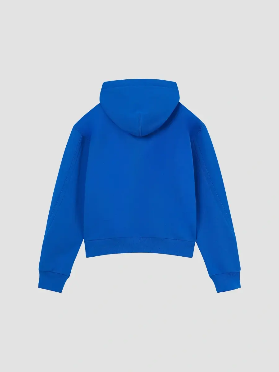 Givenchy Men's Couture Seam Hoodie in Fleece - Lagoon Blue | Thumbnail 2 Givenchy Men's Couture Seam Hoodie in Fleece - Lagoon Blue | Thumbnail 2