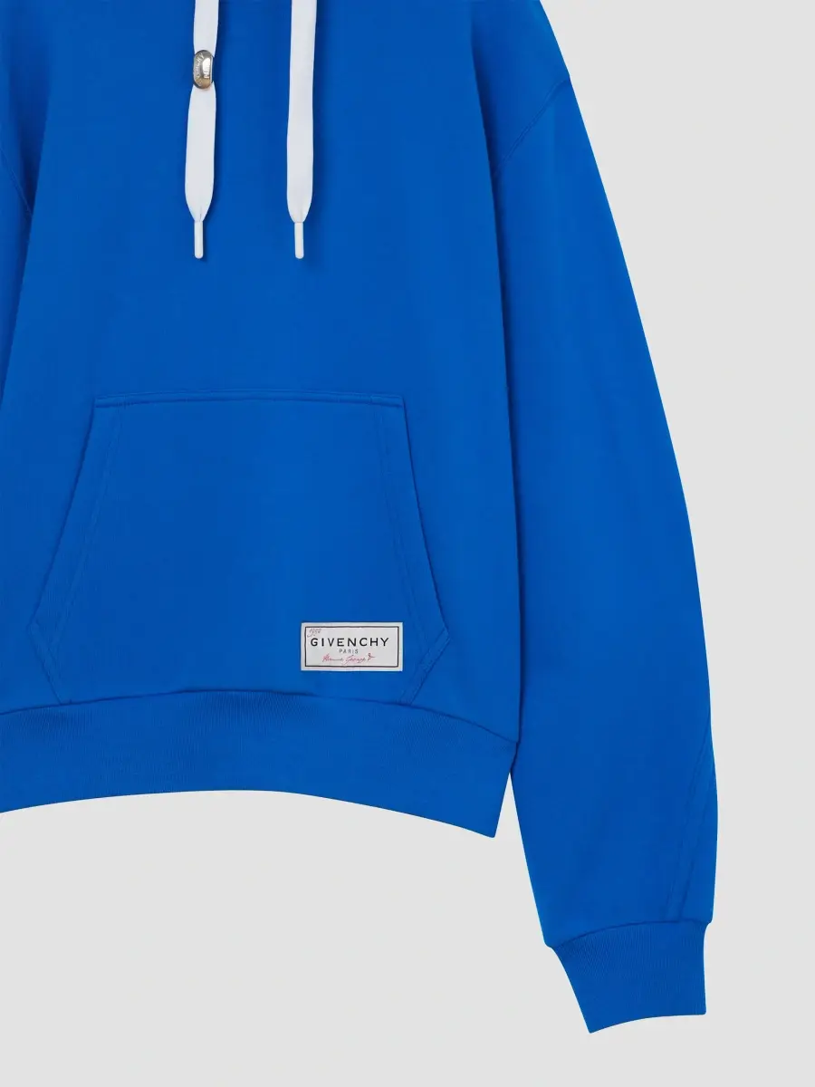 Givenchy Men's Couture Seam Hoodie in Fleece - Lagoon Blue | Thumbnail 3 Givenchy Men's Couture Seam Hoodie in Fleece - Lagoon Blue | Thumbnail 3