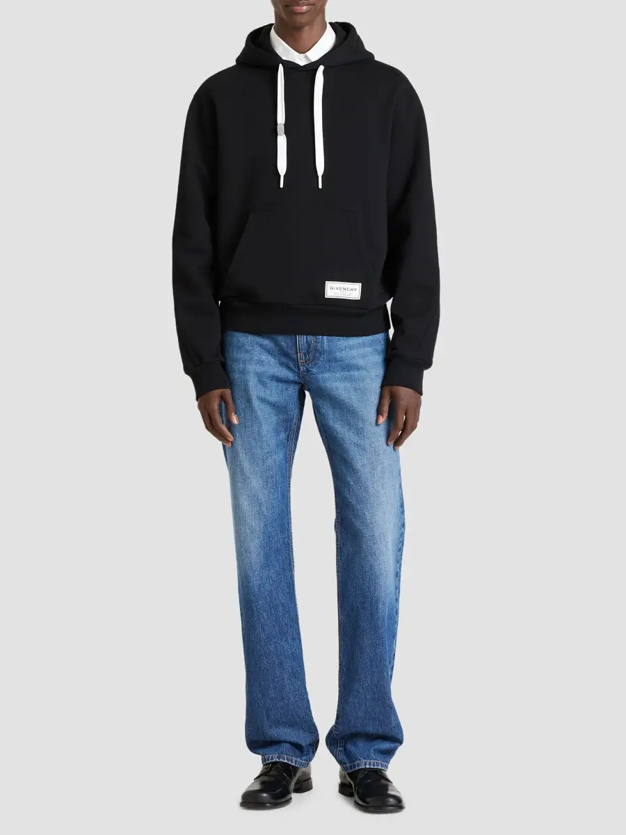 Givenchy Men's Couture Seam Hoodie in Fleece - Black | Thumbnail 2