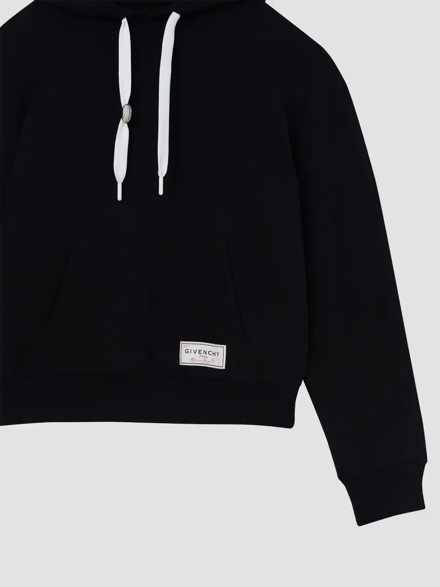 Givenchy Men's Couture Seam Hoodie in Fleece - Black | Thumbnail 8